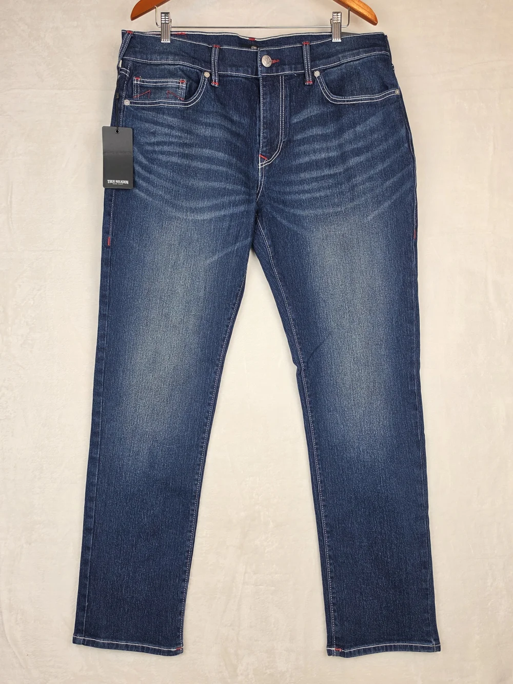 True Religion Geno Relaxed Slim Jeans‎ Men's 36x32 Indigo Wash NWT